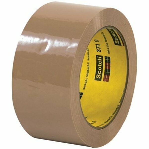 Bsc Preferred 2'' x 55 yds. Tan 3M 371 Carton Sealing Tape, 36PK T901371T